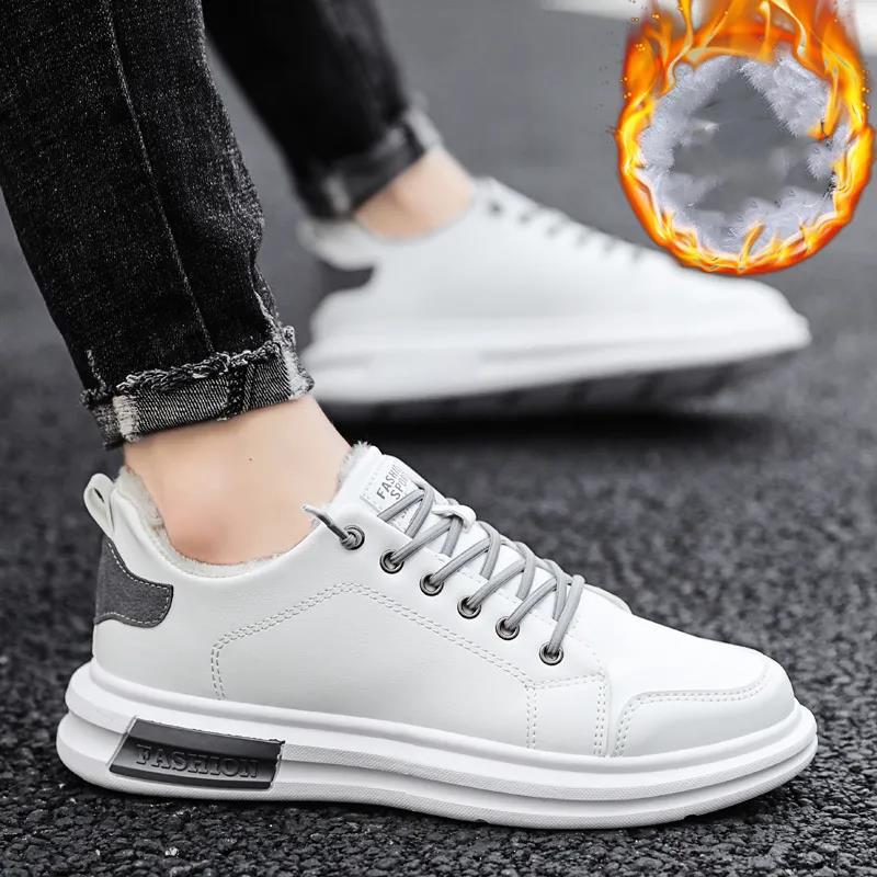 Winter Men's Warm Velvet Padded Cotton Shoes Trendy Sneakers Student Casual Shoes