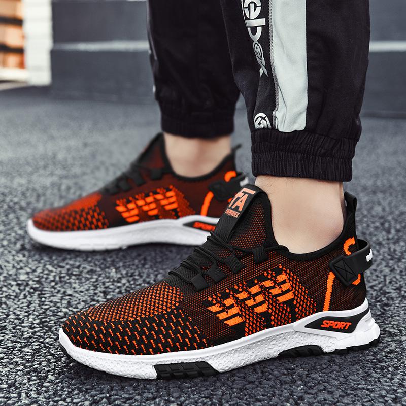 Summer Elastic Breathable Running Shoes Men's Soft-soled Casual Sports Shoes