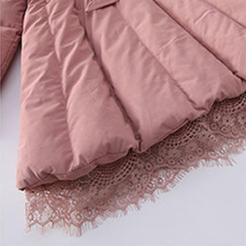 Girls' Cotton-padded Clothes Winter Clothes Western Style Girls Princess Waist Cotton-padded Clothes Children's Padded Jacket Thickened