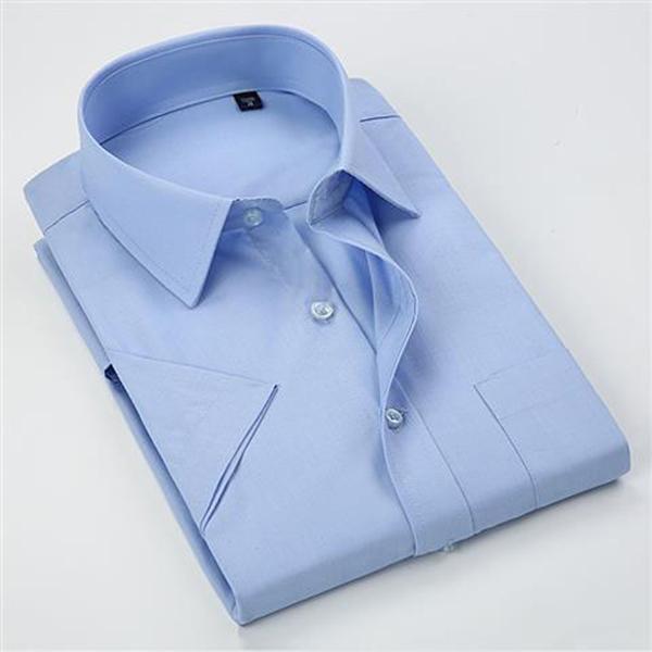 Summer Plus Size Men's Plus Fat Plus Short-sleeved White Shirt Men's Loose Shirt Fat Half-sleeved Shirt