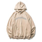 Couple's Sweater Ring Letter Printing Women's Spring and Autumn Solid Color Long-sleeved Pullover Sweatshirts Loose Couple's Top Casual Hooded Sweater