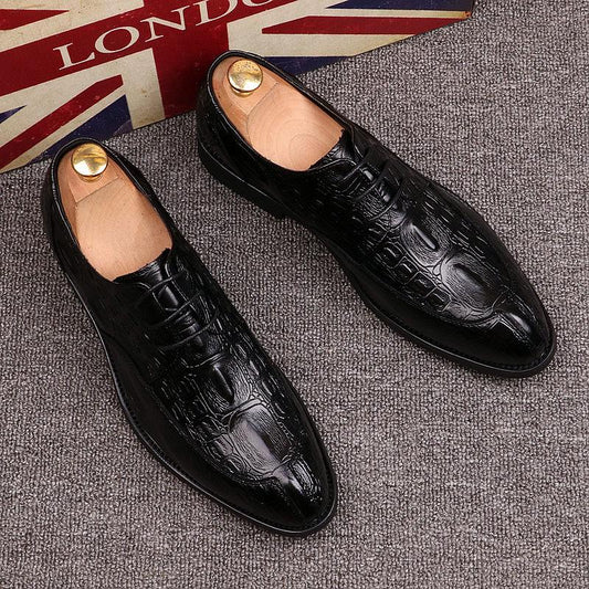 Pointed Toe Man Formal Dress Shoes Luxury Leather Handmade Men's Wedding Party Footwear
