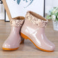 Water Shoes Girls Low Cut Adult Rain Boots Women Plus Velvet Short Tube Fashion Water Boots Women Non-slip Rain Boots Women Waterproof Shoes