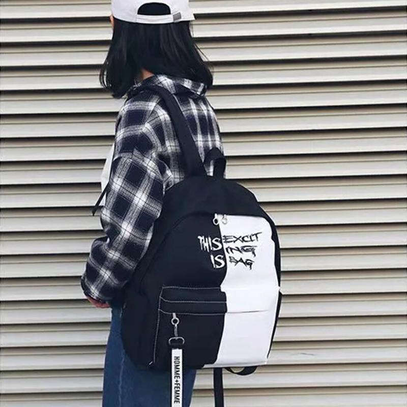 School Bag Female Student Backpack Male Backpack Large Capacity Middle School Student School Bag Travel Bag Couple Unisex Bag Shoulder Bags