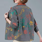 Flower Print Long Sleeve Women's Bomber Jacket Fashion Vintage Coat Tops Elegant Slim Basic Ladies Jackets
