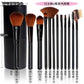 12Pcs Unicorn Glitter Makeup Brushes Set Diamond Crystal Handle Brushes Set Beauty Tool Kit