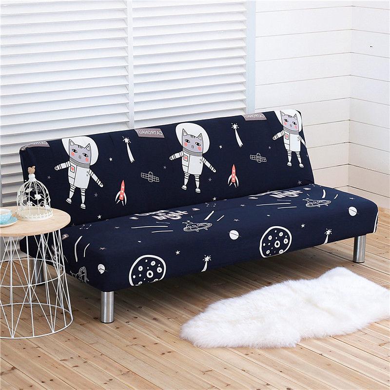 All-inclusive Folding Sofa Bed Cover Tight Wrap Magic Sofa Cover  Printed Stretch Couch Cover Without Armrest