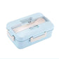Wheat Straw Insulation Lunch Box Student Three-grid Japanese Lunch Box Female Portable Microwave Oven Fresh-keeping Office Worker Lunch Box