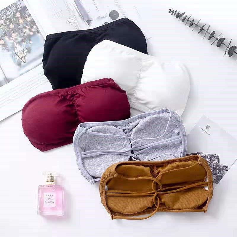 Korean Version of The Beautiful Back Bra Tube Top One-piece Sports Vest Base Wrap Chest Thin Cotton Pad Removable Bra Underwear