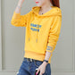 Hooded Short Cotton Sweater Spring and Autumn Pullover Loose Coat Fashionable Casual Blouse