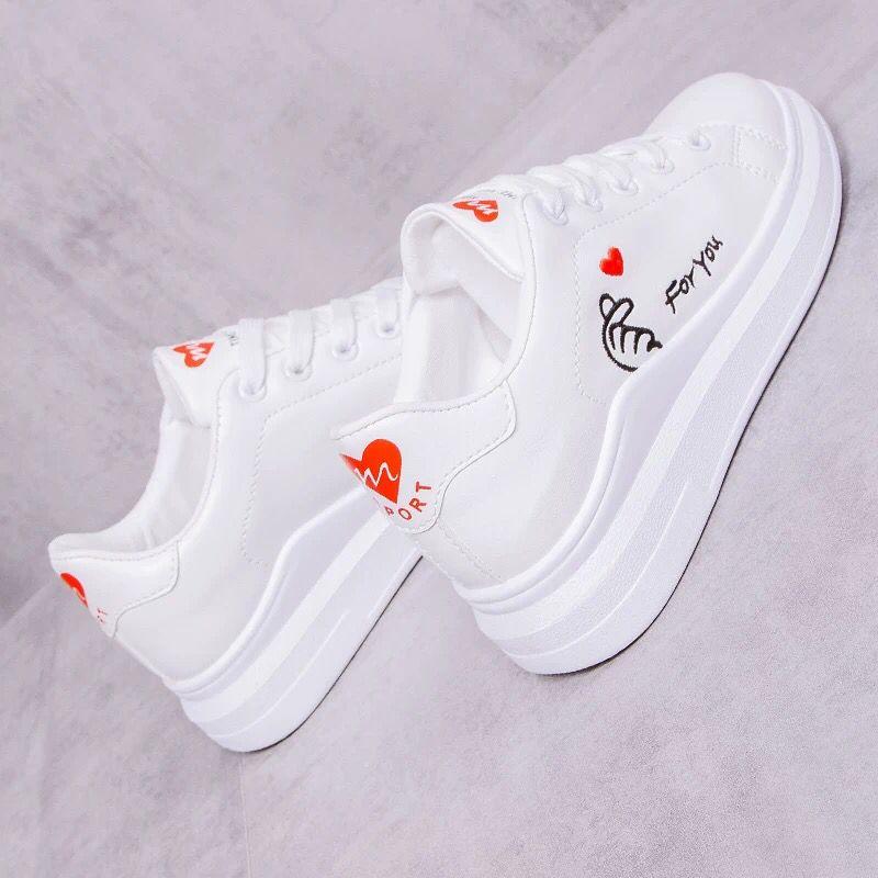 Little White Shoes Female Korean Style Flat Student Board Shoes Shoes Hong Kong Style White Shoes