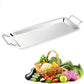 Stainless Steel Chicken Wing Leg Rack Grill Holder with Drip Pan for BBQ Outdoor Cooking Wings