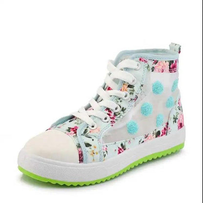 Summer Leisure Net Shoes Female Students Breathable Mesh Sneakers Mesh Hollow White Shoes