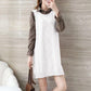 Autumn and Winter Mid-length Loose Sleeveless Sweater Pullover Fake Two-piece Knitted Skirt Bottoming Shirt