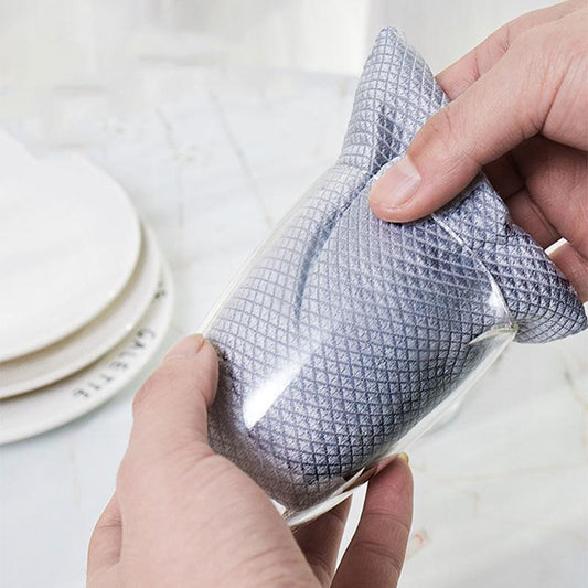 5 PCS Kitchen Anti-Grease Wiping Rags Efficient Fish Scale Wipe Cloth Cleaning Cloth Home Washing Dish Cleaning Towel