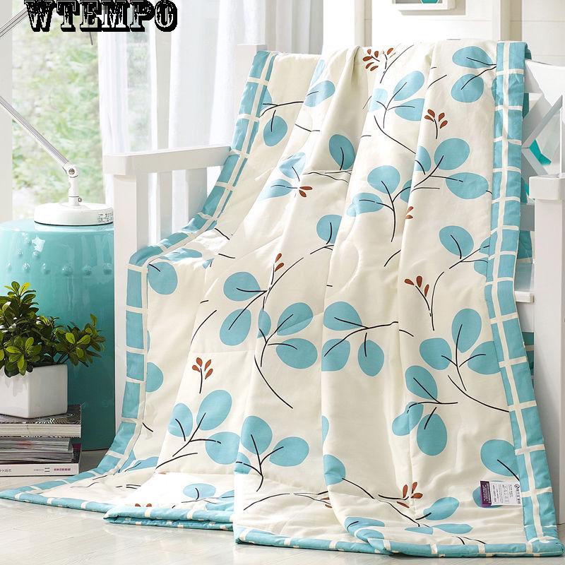 WTEMPO Breathable Fashion Cotton Cartoon Summer Cool By Thin Quilt Can Be Machine-washed Comfort