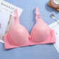 Female Thin Large Size Unwired Bra Side Pull Up Shape Adjustable Breathable Comfort Lightweight Bra