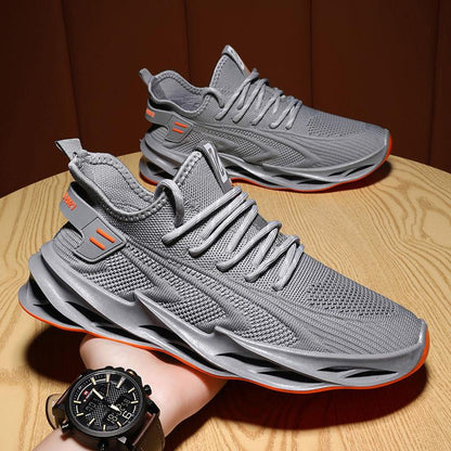Men's Shoes Spring and Autumn Breathable Deodorant Leisure Sports Shoes Ultra-light Running Shoes Trend All-match Flying Woven Men's Shoes