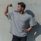 Summer Cotton Round Neck Short Sleeve Running Fitness Loose Casual Short T Men's Sports Half Shirt
