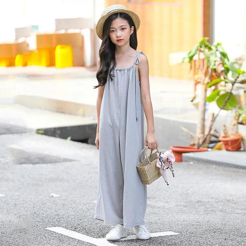 Girls' Bib Summer Children's Sling Jumpsuit Korean Version of Summer Girls Loose Pants