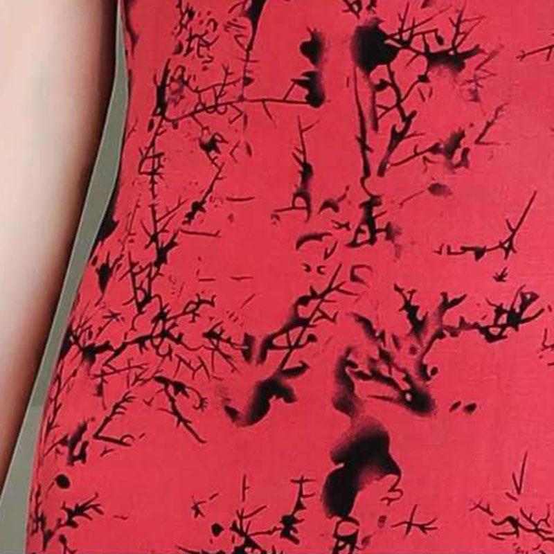 Women's Floral Round Neck Summer Short Sleeve Midi Dress  Large Loose Dress