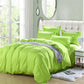 Pure Green Four-piece Fruit Green Bed Sheet Duvet Cover Simple Plain Five-element Color Bedding