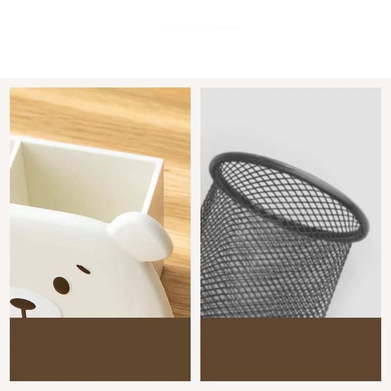 Pen Holder Cute Desktop Decoration Makeup Brush Holder Pen Holder Decoration Pencil Storage Box Student Desktop School Storage Box