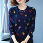 Autumn Women's Tops Pullover Sweater Butterfly Printing Loose Large Size Base Sweater