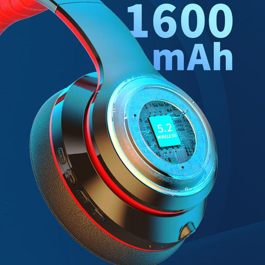 Luminous Bluetooth Headset Head-mounted Subwoofer Plug Cartoon Computer Mobile Phone Wireless Sports Game Headset Universal