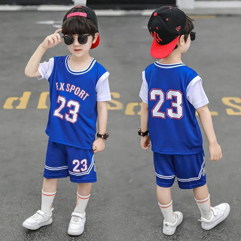 Children's Clothing Summer Basketball Clothing Children's Performance Clothing Sports Thin Section Breathable Sweat-absorbing Two-piece Suit