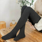 Cotton Trousers Women's Thickened and Velvet Leggings Autumn and Winter Wear Thin Vertical Threaded High Waist Warm Pants Step on The Foot Pants