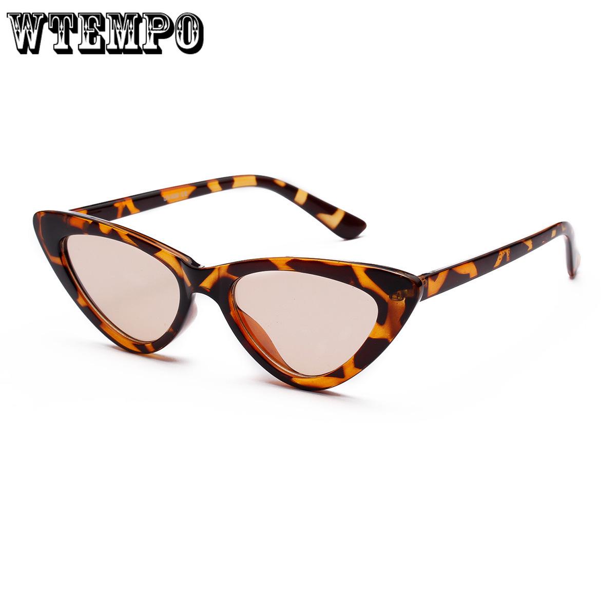 WTEMPO Cat Eye Transparent Glitter Sunglasses Women's Sunglasses Men's Glasses