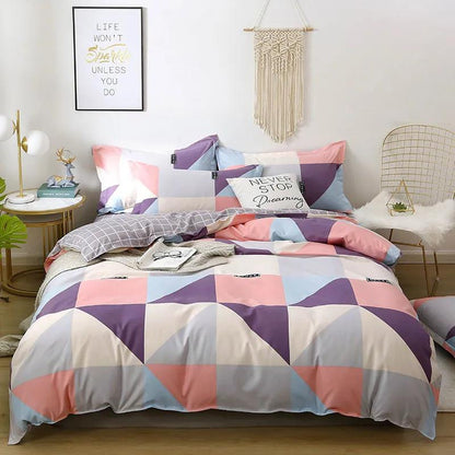 Thickened Pure Cotton Sanding Four-piece Cotton Bed Sheet Quilt Cover Machine Washable Bed Student Dormitory Supplies Set