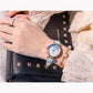 Women's Rhinestone Gradient Quartz Watch Niche Pink Luminous Waterproof Bracelet Watch Belt Quartz Diamond Watches
