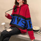 Pullover Women Sweater Long Sleeve Sweaters Loose Embroidery Knitted Sweater Women's Jumper Plus Size
