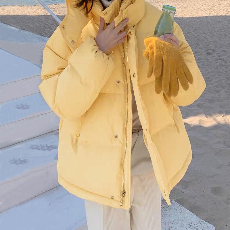 Cotton-padded Jacket Women's Detachable Hat Student New Loose Korean Style Cotton-padded Jacket Japanese Cute Little Thick Bread Jacket