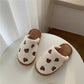 Cute Bear Slippers Autumn and Winter Warm Casual Flat Shoes Indoor Non-slip Cotton Shoes Soft Shoes