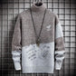 Golden Men's Turtleneck Sweater Winter Youth Plus Velvet Thick Warm Bottoming Sweatshirts