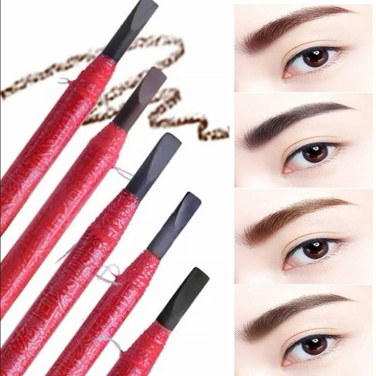 Easy to color hard refill] Pull eyebrow pencil Waterproof Sweatproof Lasting Non-marking Student