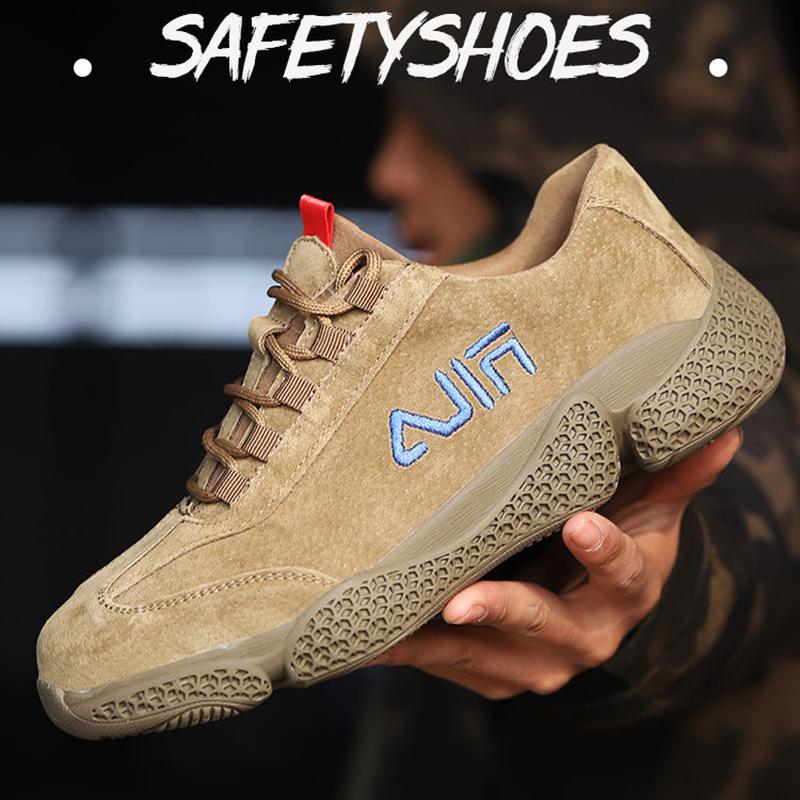 Labor Insurance Shoes 2020 Men Steel Head Anti-smash Stab-resistant Anti-slip Electric Welder Beef Tendon Jelly Bottom Work Shoes