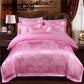4pcs  Luxury Jacquard Bedding Set Queen King Size Bed Linen Quilt Cover Comfortable Duvet Cover Set