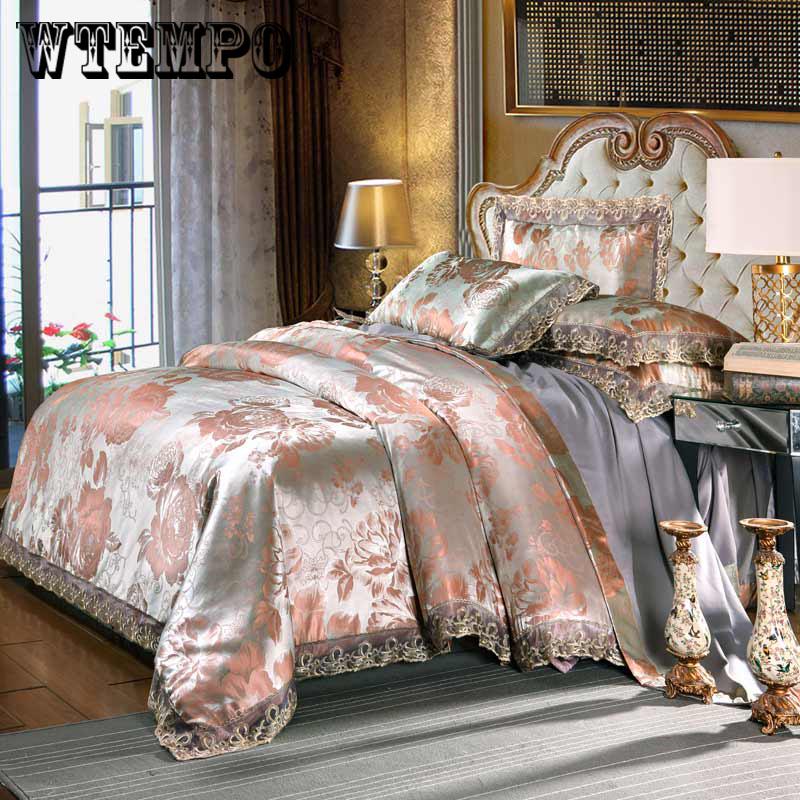 Wedding Luxury Bedding Sets Jacquard Duvet Cover Set wedding Bedclothes Bed Linen bed sheet