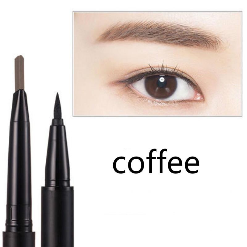 Dual-use dual-use = eyeliner + eyebrow pencil waterproof sweat-proof cosmetics will not fade