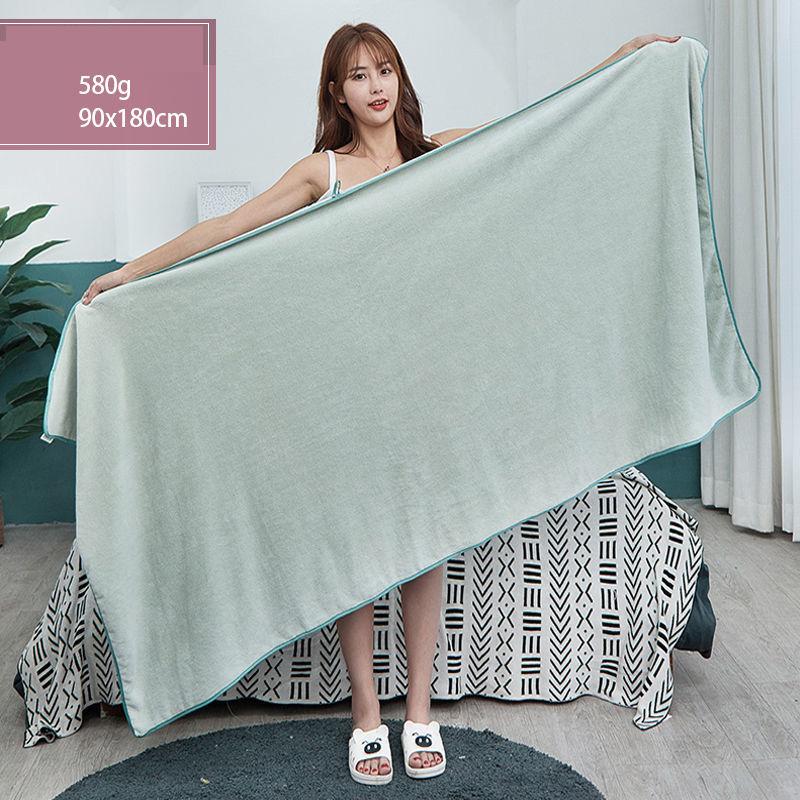 The Thickened Coral Fleece Bath Towel for Household Use Is Softer Than Pure Cotton Water-absorbing Quick-drying and Non-linting Fabric Soft