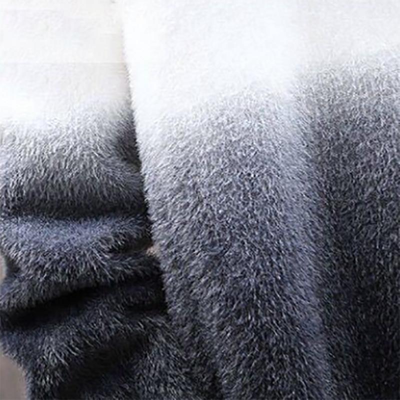 Color Change In Autumn Men's Turtleneck Sweater Men's Slim Plus Velvet Thick Sweatershirts