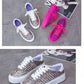 Women's Pink Sequined Shoes Low-top Lace-up Casual Shoes Women's Skate Shoes Student Personality Paired Shoes