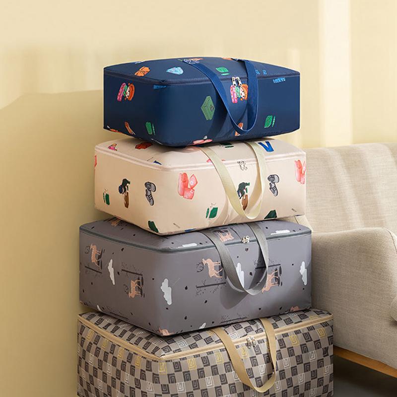 Oxford Cloth Extra Large Quilt Storage Bag Thickened Moisture-proof Travel Tote Bag Clothes Home Organize Luggage Bag Closet Organizer