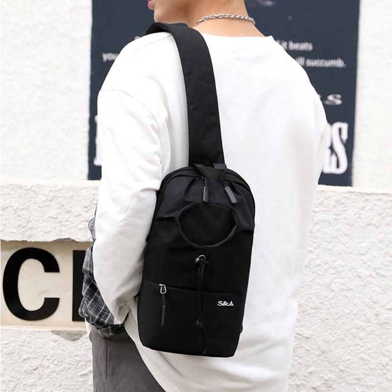 Casual Men's Bag Messenger Small Backpack Trendy Chest Bag Men's Multifunctional Satchel