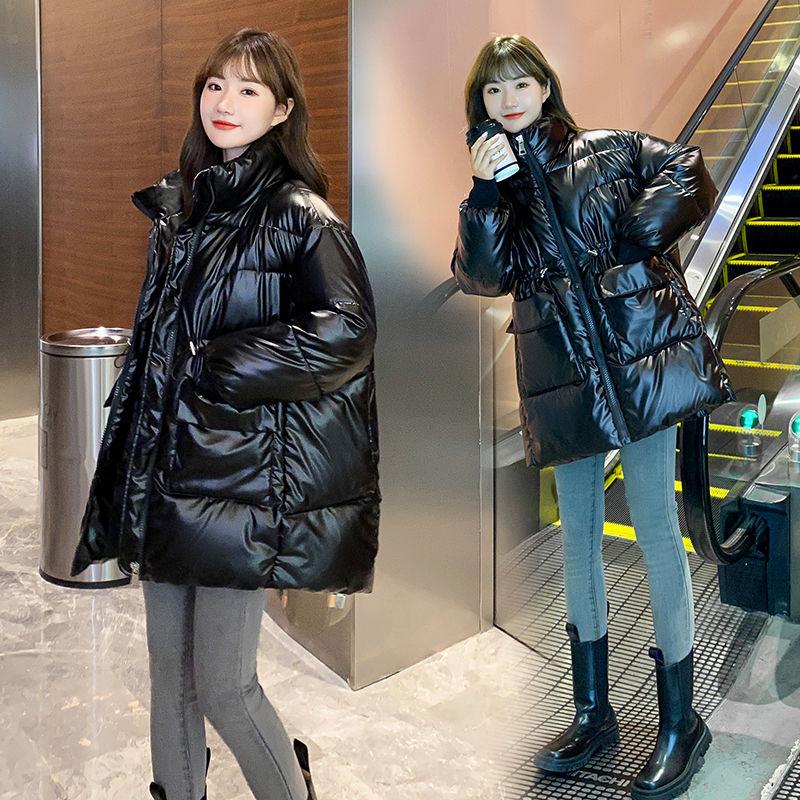 Glossy Down Women's Cotton-padded Jacket Winter Korean Style Loose Cotton-padded Jacket Student Bread Jacket