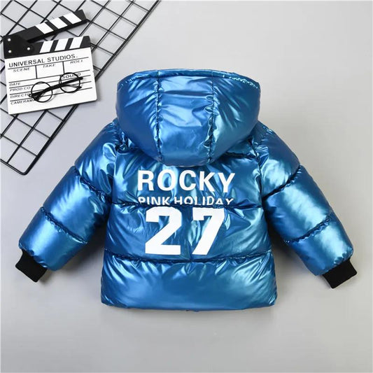 Children's Clothes Boys' Winter Cotton Clothes Children's Thick Down Jackets Children Foreign Style Handsome Shiny Padded Jacket